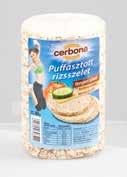 bet venni! CAPPUCCINO 100 g ár: 149 (1.490 /1 kg) 3 db : (990 /1 kg) CERBONA PUFFASZTOTT RIZSSZELET natúr, sós 90 g ár: 199 (2.