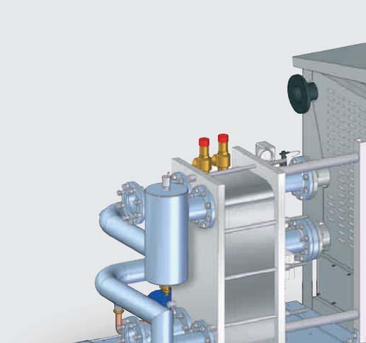 ДОПЪЛНЕНИЯ Пример на Tec > 660 kw ХИДРАВЛИЧНИ КОМПЛЕКТИ ЗА TEC С ПОМПА И ПЛАСТИНЧАТ ТОПЛООБМЕННИК Идеално решение в случаите на необходимост от разделяне на първичния котелен кръг от отоплителната