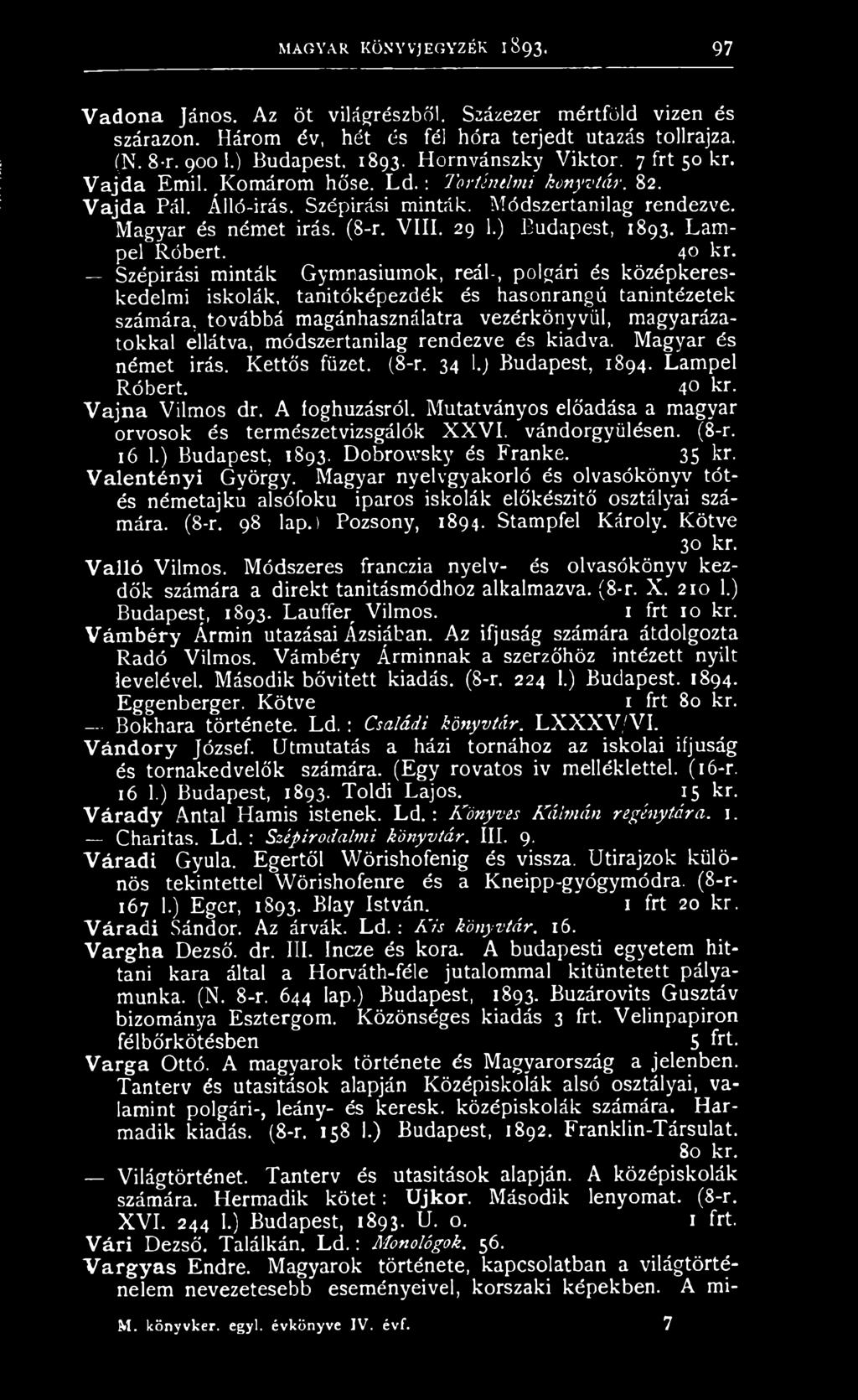 ) Budapest, 1893. Lampel Róbert. 40kr.