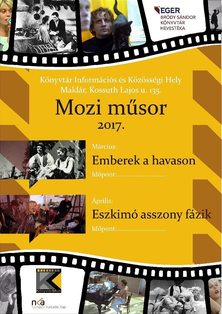 KönyvtárMozi plakát - minta