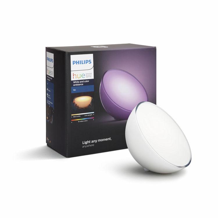 PHILIPS Hue White and color ambiance Go hordozható lámpa Integrált LED fehér Intelligens vezérlés Hue bridge-el* Hangvezérlés* Korlátlan lehetőségek Egészítse ki otthoni világítását a