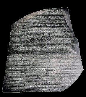 A hieroglif írás megfejtése A Rosette-i kő 1799-ben Napóleon egyiptomi hadjárata