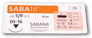 Sebészeti varróanyag 24db / csomag SABAsilk selyem (SABANA) Szerves protein fibroinból előállított nem felszívódó sebészeti varróanyag. Kiváló rugalmasság és magas szakítószilárdság jellemzi.