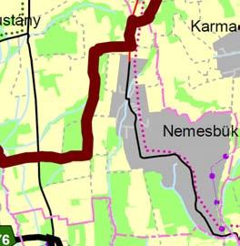A település keleti részén halad keresztül a 400 kv-os villamos távvezeték. Más szerkezeti elem nem érinti Nemesbük területét. A Btv. által kijelölt erdőgazdálkodási térség területe: 201,49 ha.