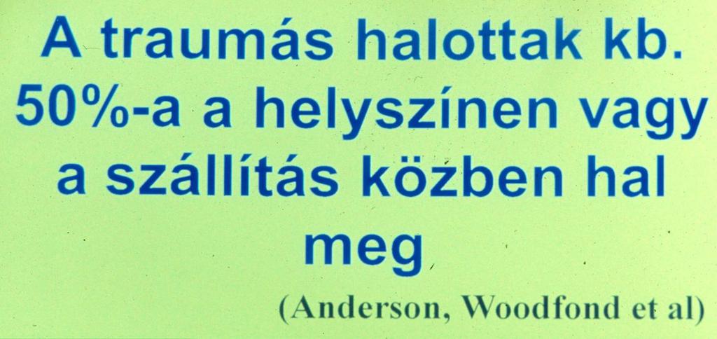 Súlyos sérültek haláloki megoszlása 50% 45% 40% 35% 30% 25% 20% 15%