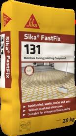 Sika FastFix-131 Sika FastFix-131 Nedvesség hatására kötő polimer fugázó ami felhasználható vékony (2-12 mm) hézagoknál mindenfajta térköveknél.