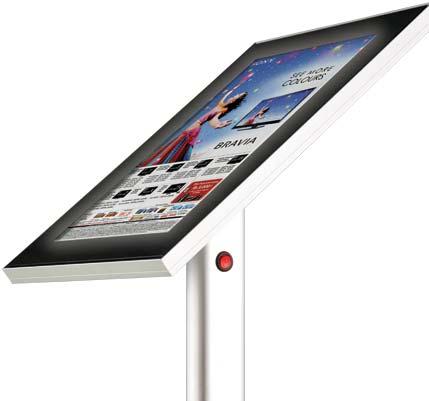 floor-standing in various formats, which have a practical magnetic