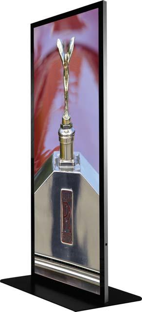 double-sided products. The profile is made of silver anodized aluminum.