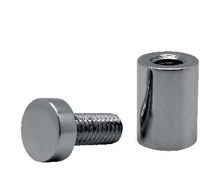 The two-part holder consists of shaft and bolt.
