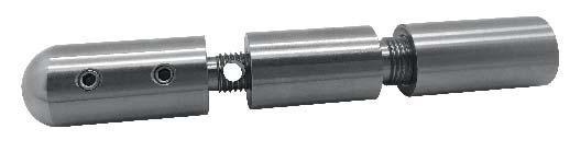 463 mennyezeti rögzítő elemhez tartozó, kábel megfogó automatikával ellátott hengeres kábel feszítő elem Cylindrical wire tension ixing with automatic clamping system in combination with ceiling