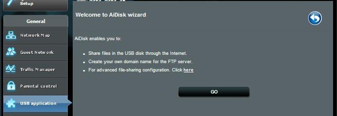 3.5 Az USB-alkalmazás használata Az USB-bővítés funkció AiDisk, Servers Center, Network Printer Server és Download Master almenüket biztosít. FONTOS!