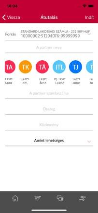 Átutalás Itt kezdeményezhet belföldi forint folyószámlájáról átutalásokat bankon belüli, illetve bankon kívüli forintszámlára.