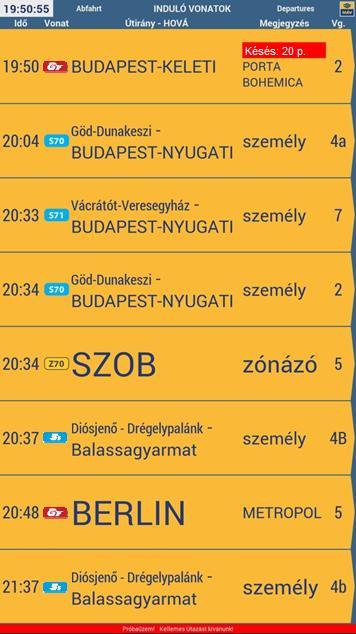 10.1.4. Álló helyzetű TFT összesítő kijelzők Álló helyzetű TFT kijelzők (pl. Info oszlopokon) ugyanezen, igény szerint külön (10.1.1. és 10.1.2.), vagy egyesített (10.1.3.