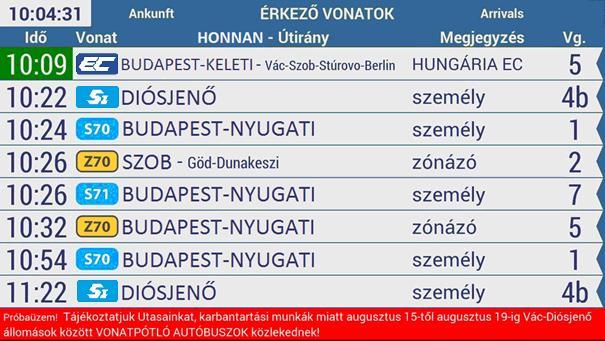 * (Vonatnemek alkalmazása) 10.4. pont szerinti vonatok grafikával, viszonylatjelöléssel rendelkező vonatok viszonylatjel grafikával kerüljenek megjelenítésre.