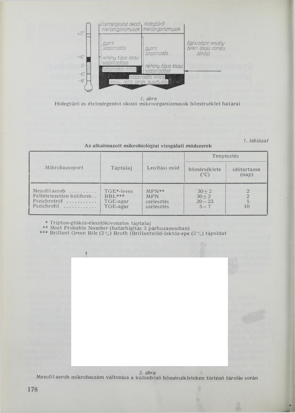 Eielmérgezést okozó mikroorganizmusok Hidegtúró iikroorgonizmusok 1 gyors I szoporoúós 1 néhány tipus lassú gyors szaporodás néhány tipus lassú szoporodáso Egészségre veszélytelen lassú romlás zónája