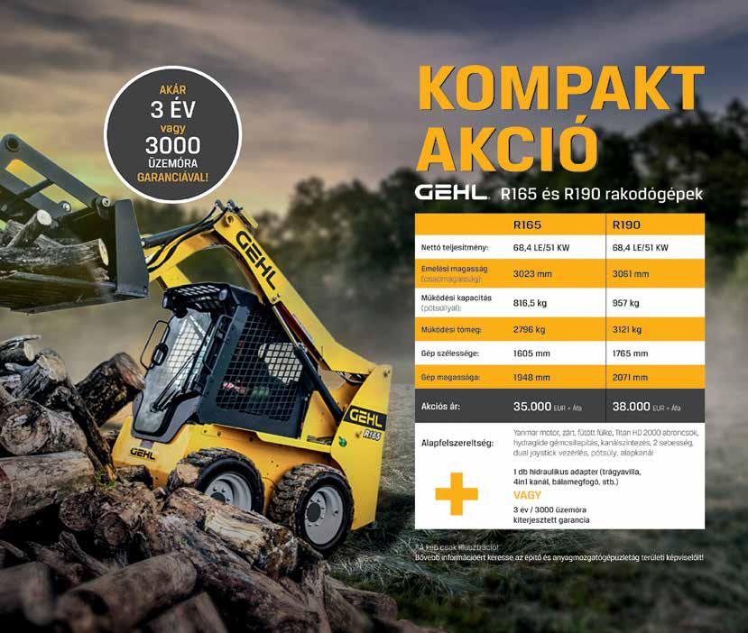 Hyundai R18-9 minikotró önsúly: 1995 kg, zárt, fűtött fülke, hosszú kanálszár, VTN mechanikus gyorscsatlakozó 27.940,- EUR bruttó 22.