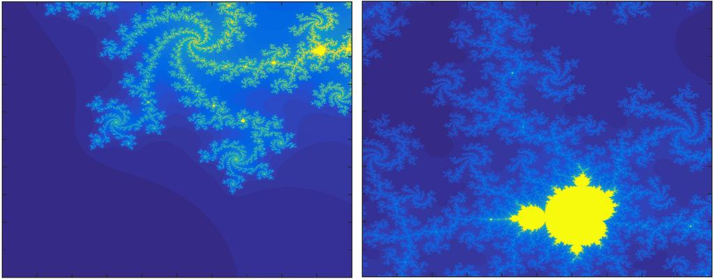 orbitot valamennyi lépésig, és ha elhagyja B(0, 2)-t akkor c nincs a Mandelbrot-halmazban.