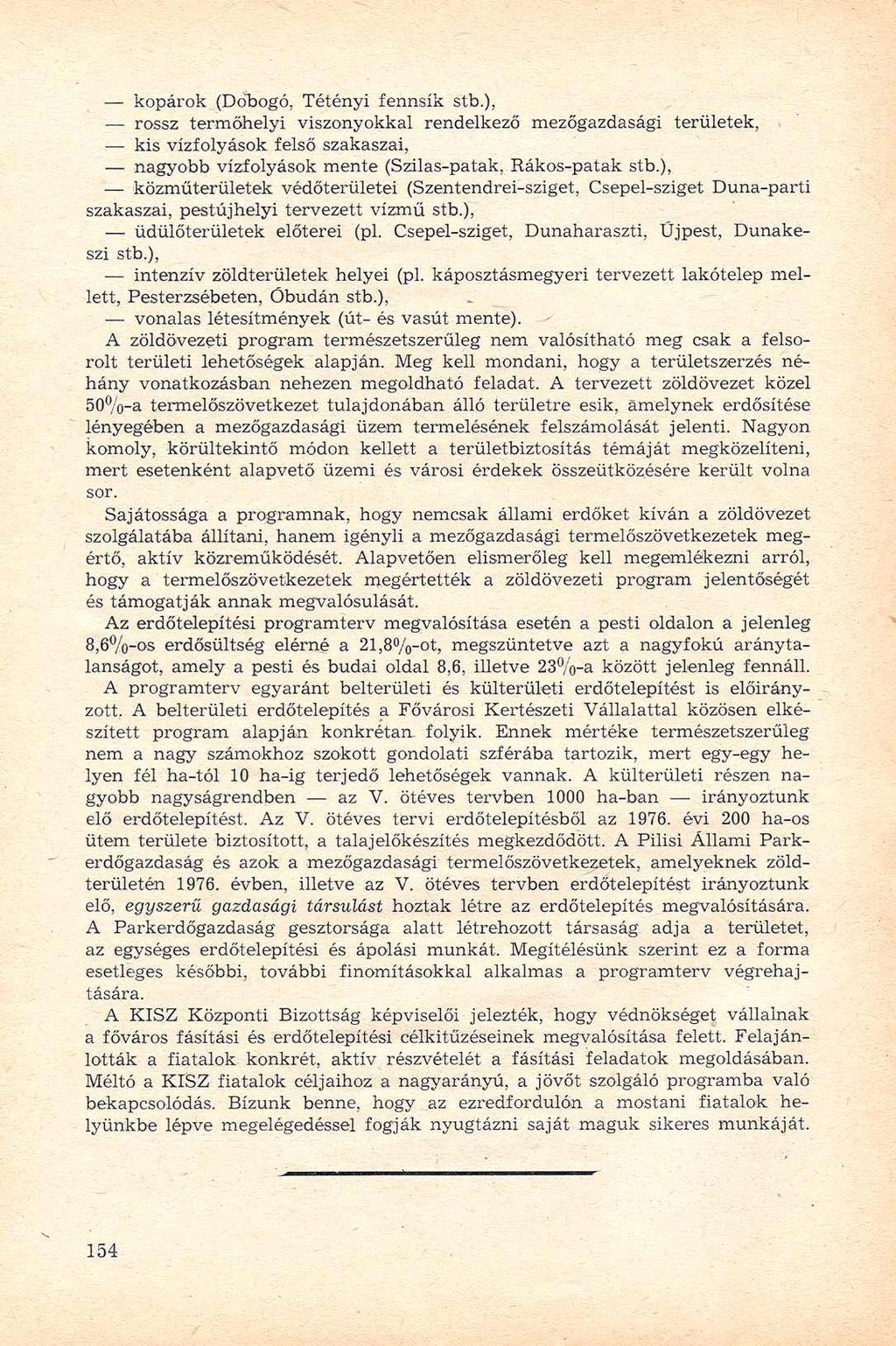kopárok (Dobogó, Tétényi fennsík stb.), rossz termőhelyi viszonyokkal rendelkező mezőgazdasági területek, kis vízfolyások felső szakaszai, nagyobb vízfolyások mente (Szilas-patak, Rákos-patak stb.