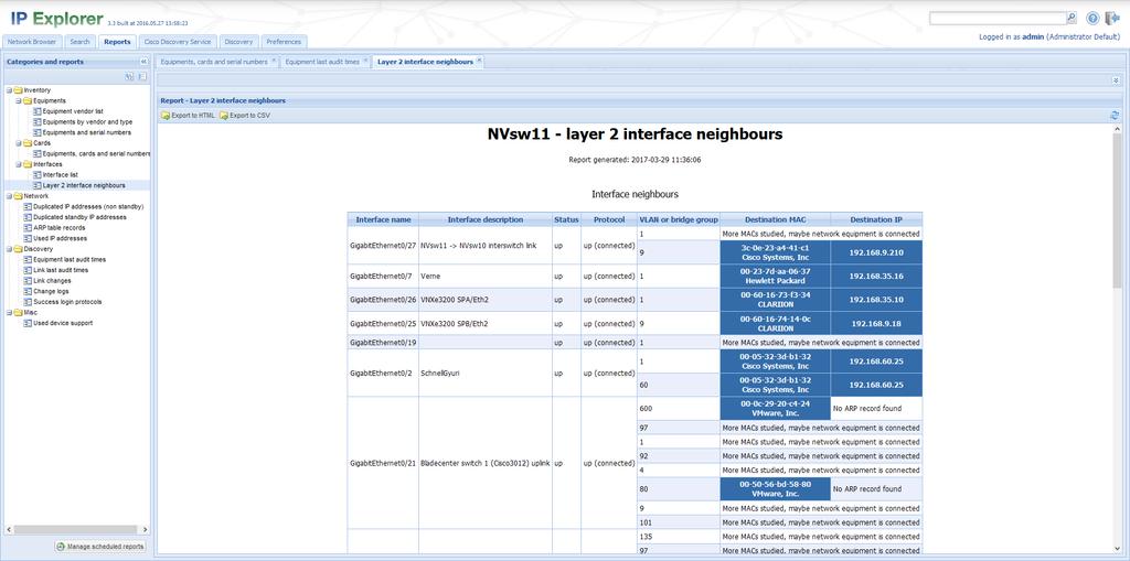 Az IP Explorer legfontosabb jellemzői az alábbiak: HÁLÓZAT VIZUALIZÁCIÓ A hierarchia szerinti szervezés nézetekre a megadott szempontok alapján automatizálható és a felhasználó tetszőleges igény