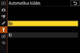 3 Válassza ki a Kijelö. küldésre/visszavonás (szám.-gép) lehetőséget. Jelölje ki a Kijelö. küldésre/visszavonás (szám.-gép) lehetőséget, és nyomja meg az J gombot.