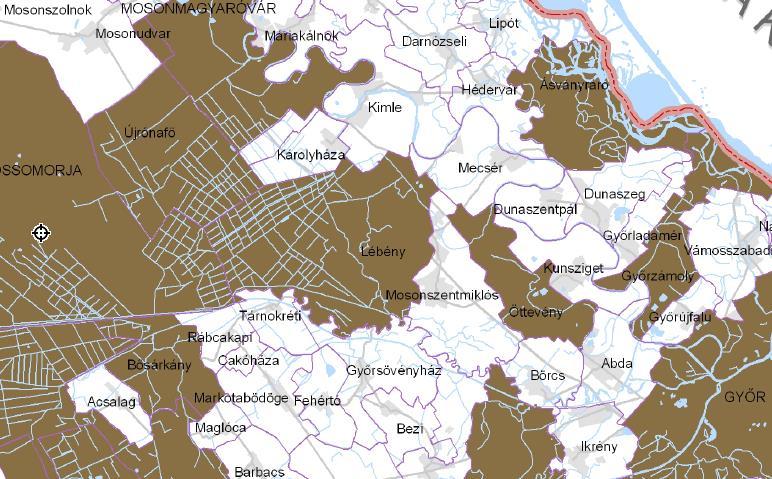 térségbe sorolja a teljes külterületet valamint hagyományos vidéki települési térségbe sorolja a beépített/beépítésre szánt településrészeket.