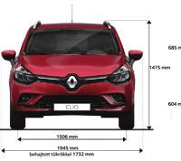 MŰSZAKI ADATOK TCe 75 TCe 90 dci 75 dci 90 Károsanyag-kibocsátási norma / Mérési ciklus Euro 6 / WLTP Euro 6 / WLTP Euro 6 / WLTP Euro 6 / WLTP Részecskeszűrő FAP FAP MÉRETEK Tengelytáv (mm) 2 589 2