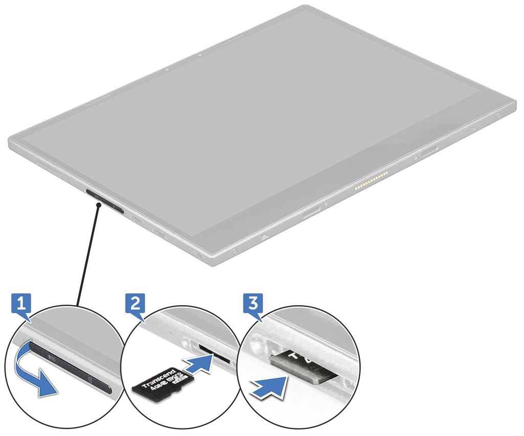 4 A microsd-kártya eltávolításához végezze el az 1 3. lépést.