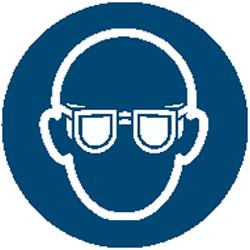Szem-/arcvédelem Megfelelő szemvédelem: védőszemüveg.