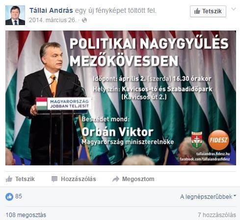 kampányanyagot tartalmaznak. Három posztban a szöveg kampányanyaggal, míg egy posztban videóval együtt tűnik fel.