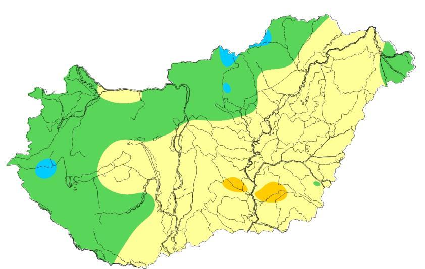 a csapadékhajlam fokozatosan csökken. A napi középhőmérsékletek az időszak első harmadában előreláthatólag jelentősen meghaladják az időszakos átlagot.