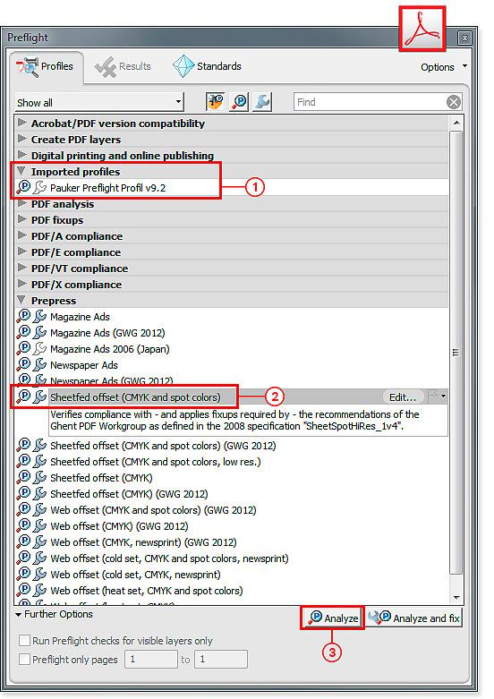 3.5 PDF állományok ellenőrzése A nyomdai anyagleadás folyamatában nagyon fontos szerepe van az elkészült PDF állományok technológiai szempontból történő ellenőrzésének.
