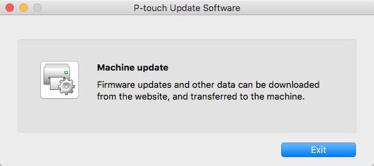 A P-touch szoftver frissítése c Kattintson a Machine update (Készülék frissítése) ikonra.