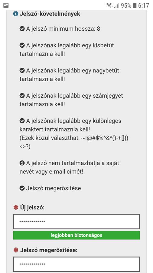 Hozza létre a jelszavát!