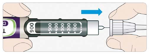 LÉPÉS), aztán végezzen el egy biztonsági próbát (lásd 3. LÉPÉS). Ha még mindig nehéz benyomni, használjon egy új injekciós tollat. Soha ne szívja ki fecskendővel az inzulint az injekciós tollból.