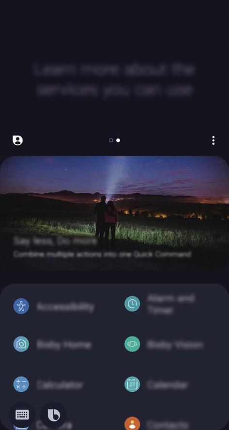 Alkalmazások és funkciók A Bixby használati lehetőségei