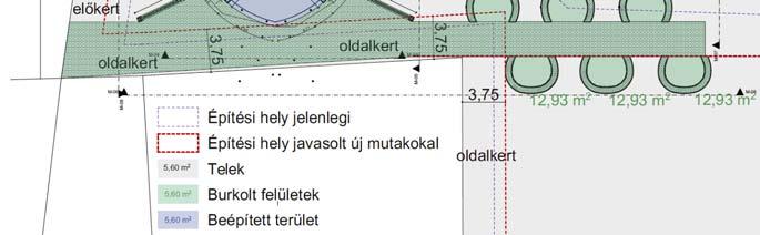 Az üdülőterület egy tervezett zsákutca mellett található belterületi telek, mely egyben egy széles árok területe. Az árok felső része meredek, így az nem kerül átsorolásra.