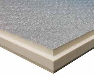 tetőfólia használata esetén BMI BRAMAC THERM BASIC ALU kiváló hőszigetelés mindkét oldalon alumínium kasírozás kiváló nyári hővédelem nagy, 100 kpa nyomószilárdság, alacsony vízfelvétel Hővezetési
