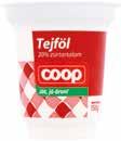 998 /kg 399 139 Coop tehéntúró mini Félzsíros 450 g, 1020 /kg Milli krémtúró mini Vaníliás Vaníliás-mazsolás szuper Laktózmentes vaníliás,
