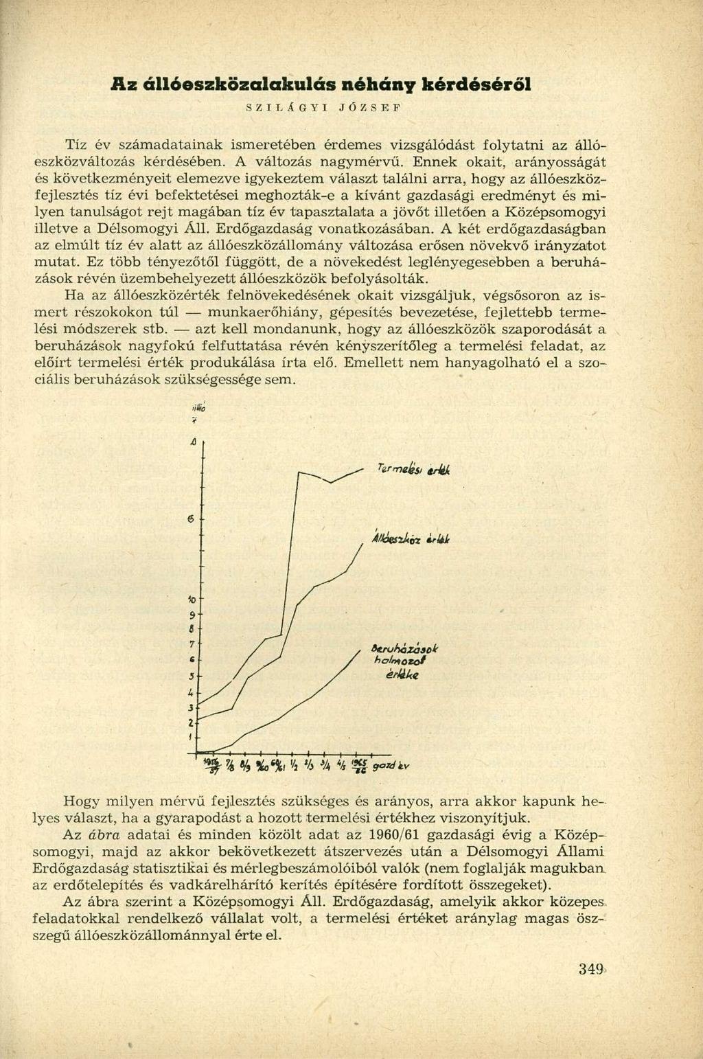 Az állóeszközalakulás néhány kérdéséről SZILÁGYI JÓZSEF Tíz év számadatainak ismeretében érdemes vizsgálódást folytatni az állóeszközváltozás kérdésében. A változás nagymérvű.