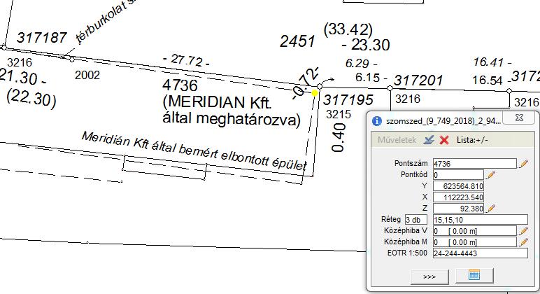 A térburkolat széle