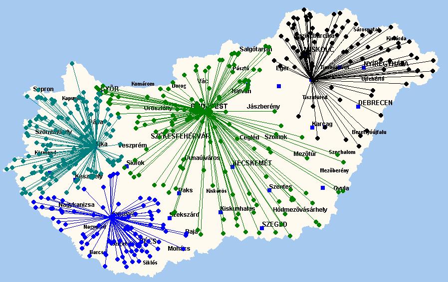 Elosztási öltsége alaulása átaódepó esetén (gyaolat) Mez&csát 58 m-e van a centumtól (Ráoscsaba).