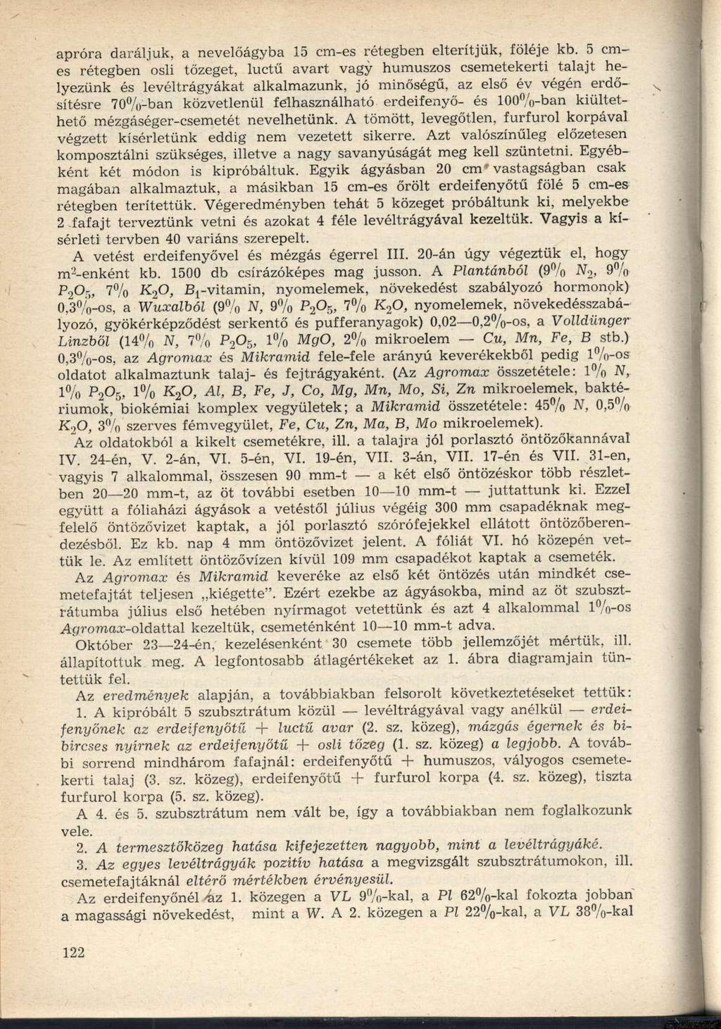 apróra daráljuk, a nevelőágyba 15 cm-es rétegben elterítjük, föléje kb.