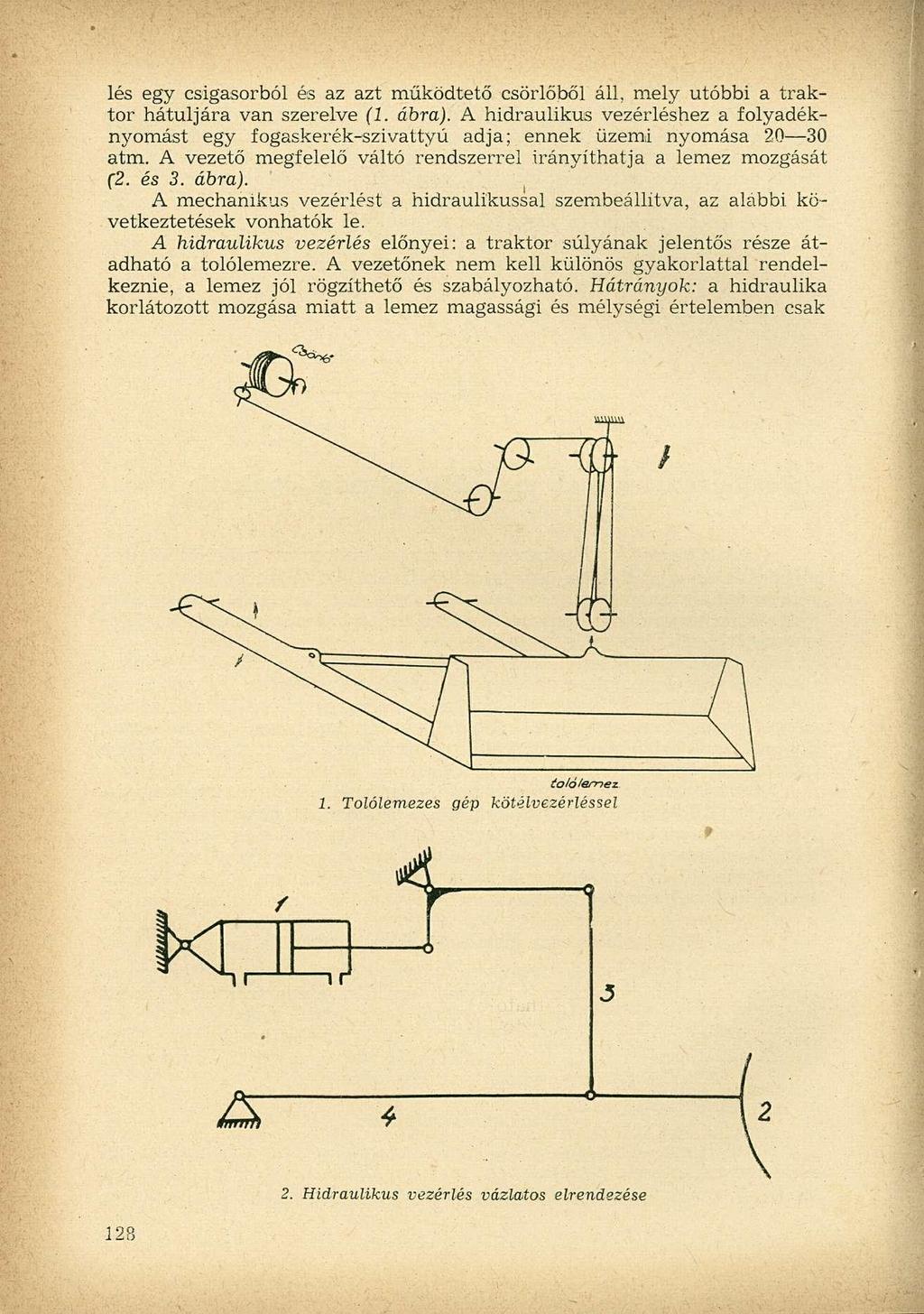 lés egy csigasorból és az azt működtető csörlőből áll, mely utóbbi a traktor hátuljára van szerelve (1. ábra).
