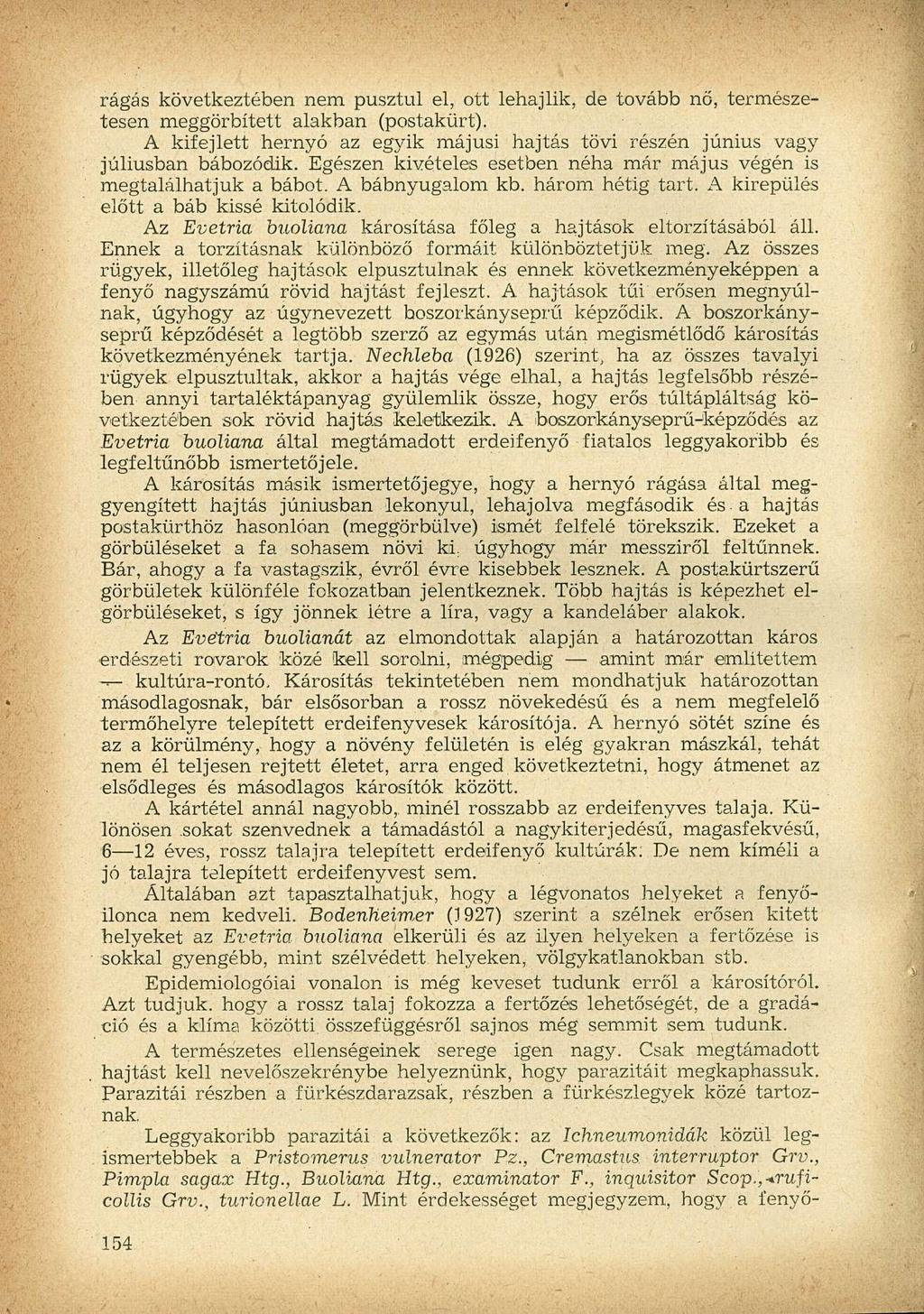 rágás következtében nem pusztul el, ott lehajlik, de tovább nő, természetesen meggörbített alakban (postakürt). A kifejlett hernyó az egyik májusi hajtás tövi részén június vagy júliusban bábozódik.