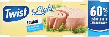 TWIST Light tonhaltörzs olívaolajban 1 kg = 6 662 Ft 3 x 60 g 1 199Ft MAGYAR TERMÉK GOLDEN SUN Reformköret mix Kuszkusz hajdinával és vörös