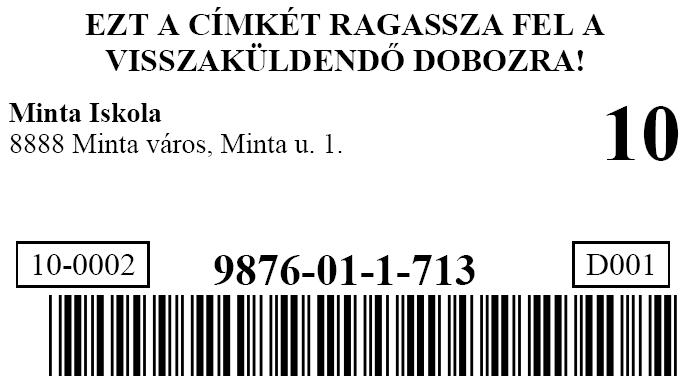 Ellenőrizze a Jelenléti íven a telephely nevét, címét és a képzés típusát! 1 db GLS-címkét, amely a visszaküldéshez szükséges.