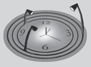 3 Designóra A következő ábrán egy olyan óra látható, amelyen a pontos időt egy középen álló pálca árnyékai mutatják.