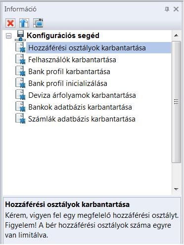 A megbízások hozzáférhetőségét a hozzáférési osztályok segítségével lehet szabályozni (szűkíteni). Sz.