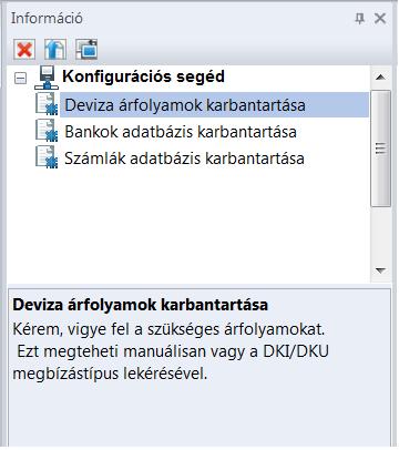 A következő feladat a devizaárfolyamok karbantartása: Sz.