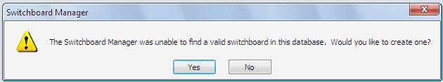 VII. rebobbegáit Switchboard Manager sumcucelibakü Database Tools rucerciserisykbakü